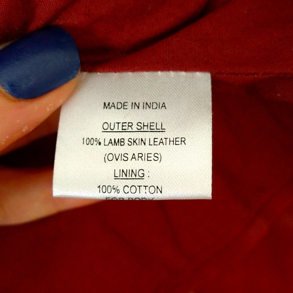 NWOT! Barneys New York! Red leather Jacket size M - Picture 4 of 6